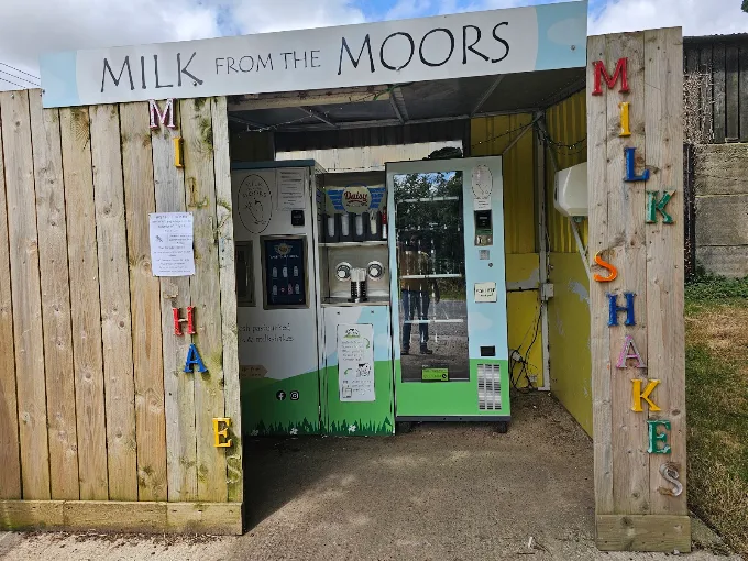 Milk from the Moors self-service vending shed